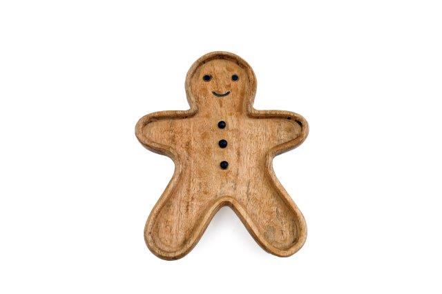 Wooden Gingerbread Platter 25x20cm