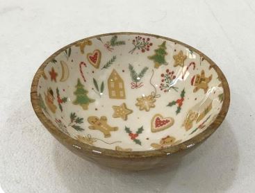 Gingerbread Enamel Bowl 17.5cm