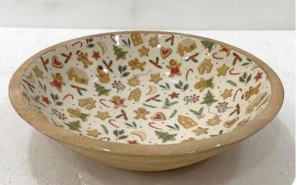 Gingerbread Enamel Bowl 30cm