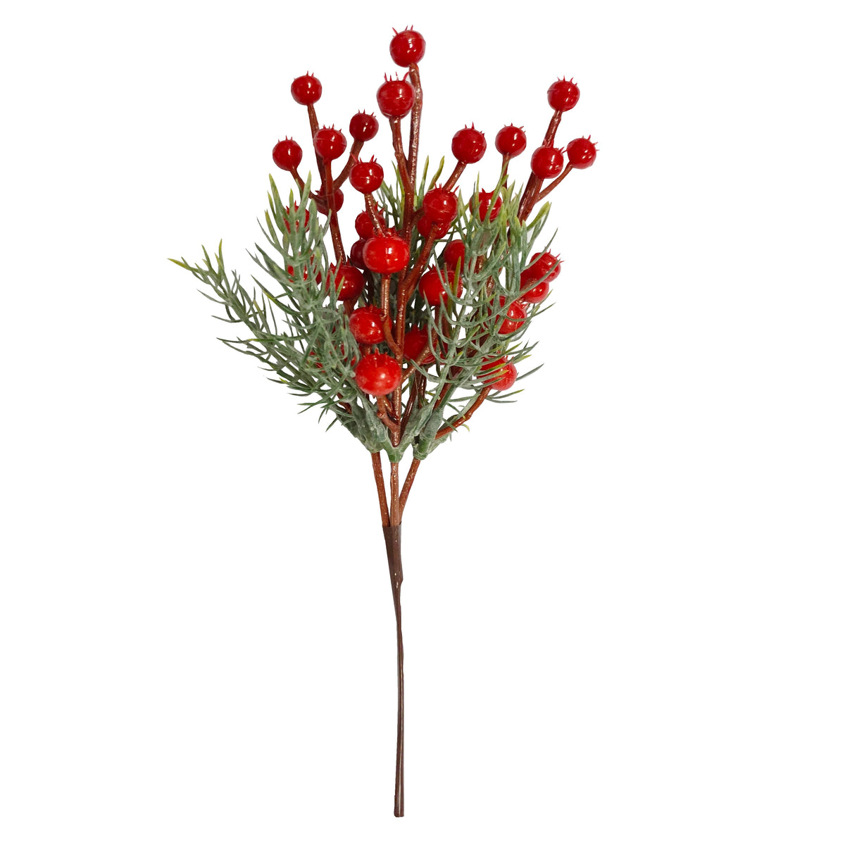 22cm Red Berry & Foliage Pick