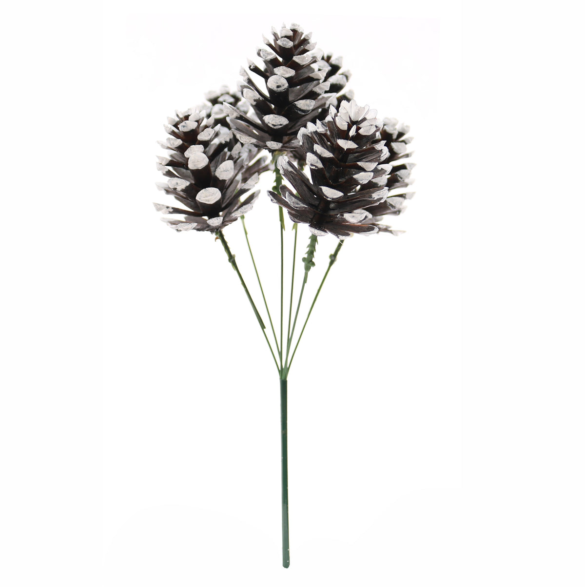 25cm Frosted Multi Pine Cone Pick