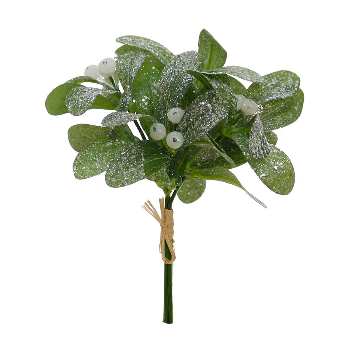 20cm Frosted Mistletoe Pick
