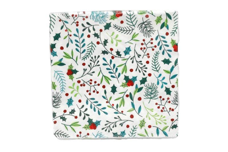 Christmas Mistletoe Napkins Pack of 20