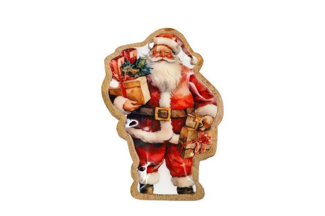 Christmas Wooden Santa Platter 18.5x27cm