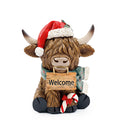 Sitting Highland Cow Christmas Decoration 14cm