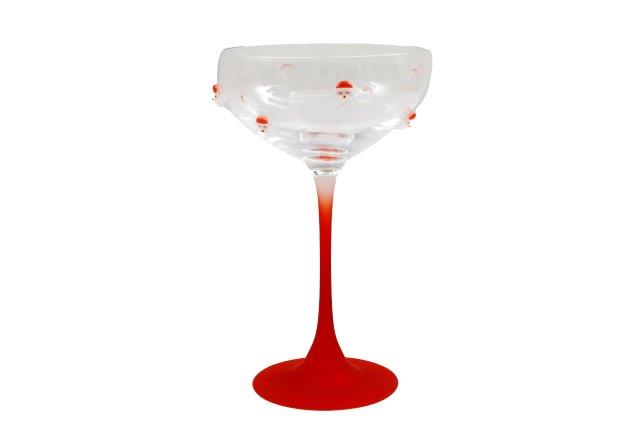 Christmas Santa Coupe Glass 18cm