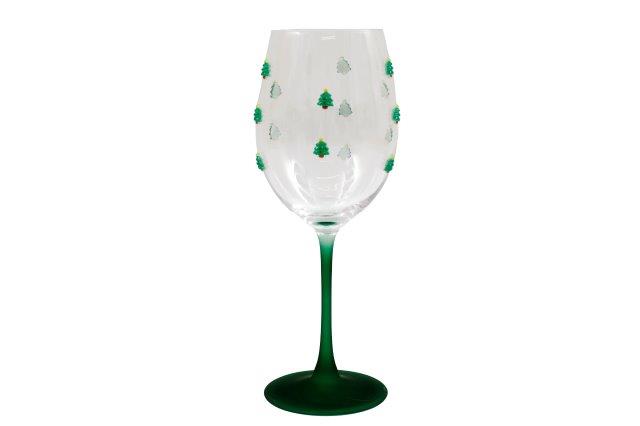 Christmas Tree Wine Glass 25cm