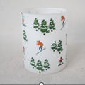 Skiing TeaLight Holder 8x10cm