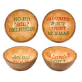 Wooden Christmas Enamel Bowl 17.5cm