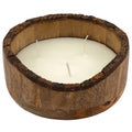Natural Bark Edge Wooden Candle 17cm