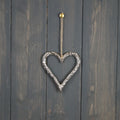 Silver Metal Heart Decoration - 9cm