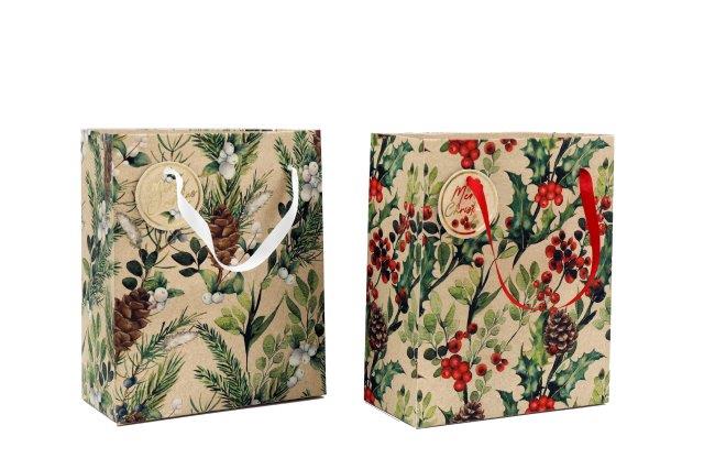 Christmas Berries Gift Bag - 19x23cm