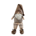 Large Beige Sitting Santa Gonk with Fluffy Reindeer Slippers - 50cm
