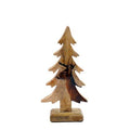 Wooden Christmas Tree with Deer Detail 22cm