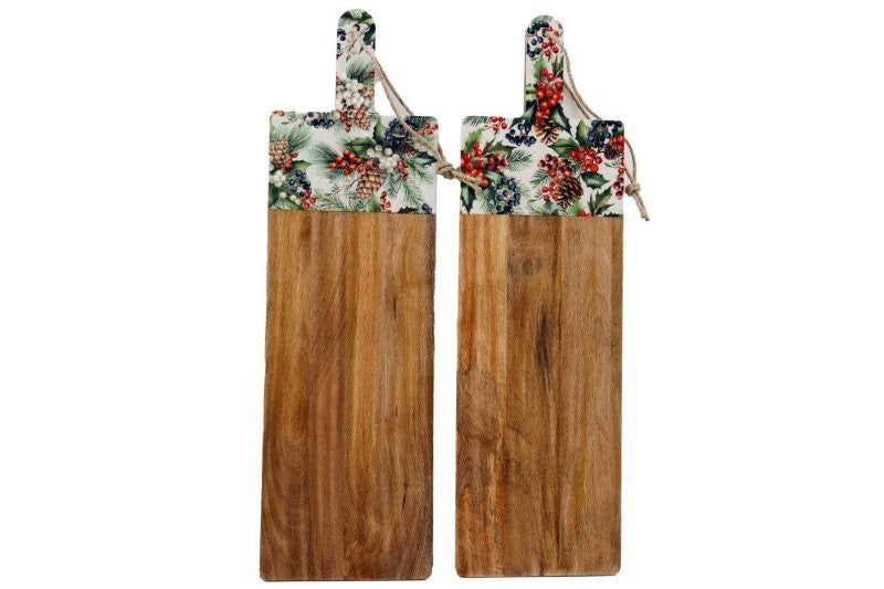 100cm Enamel Wooden Christmas Berries Chopping Board