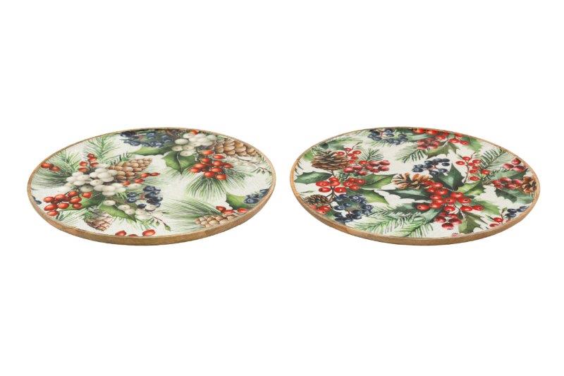 Christmas Cheer Enamel Plate 35cm