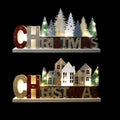Light Up Wooden Christmas Word Sign - 26cm