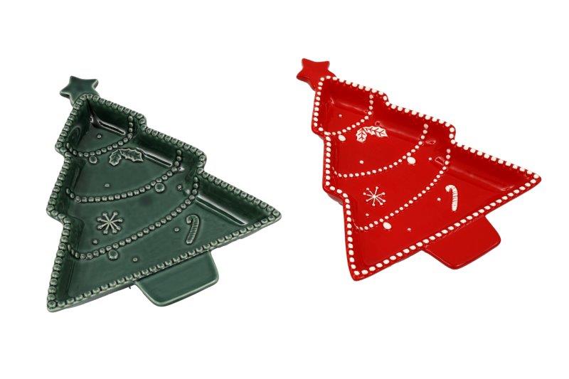 Christmas Tree Shaped Ceramic Plate 30.5x20.5cm
