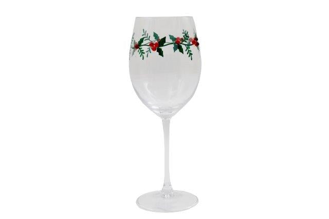 Christmas Red Berry Wine Glass 25cm