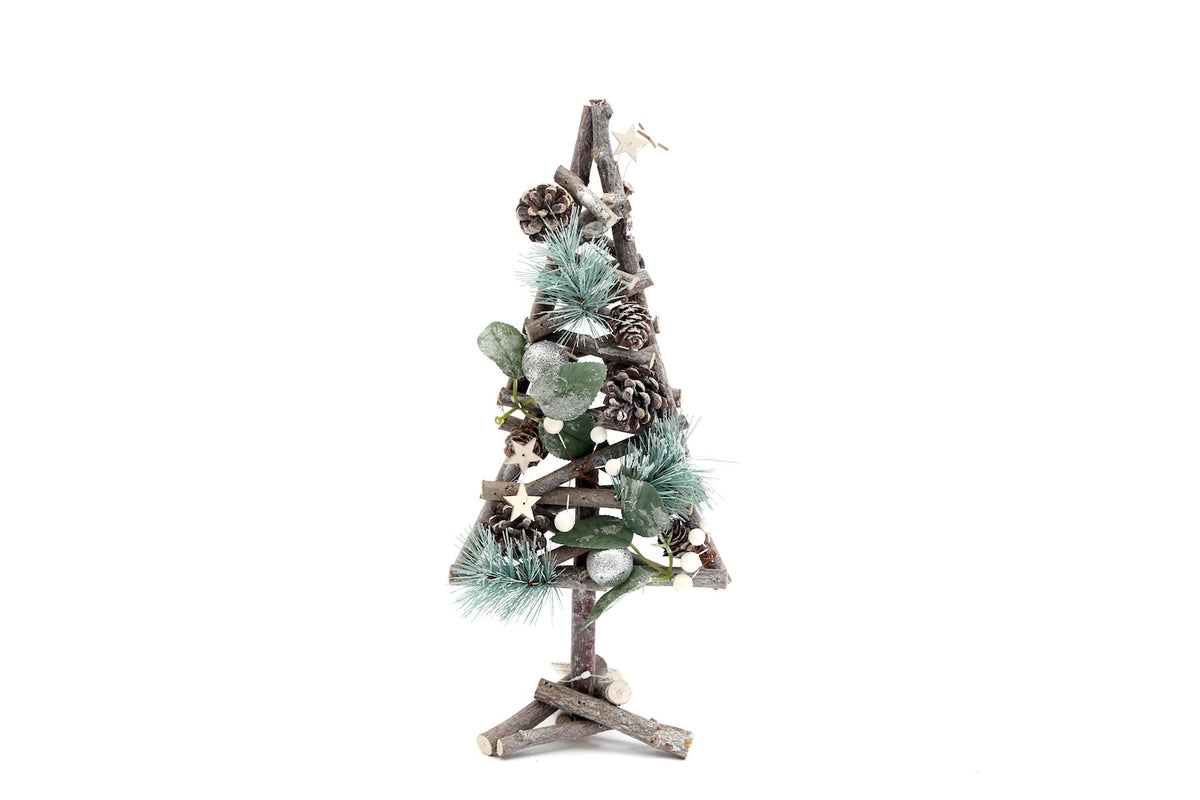 Decorated Wooden Twig Tree Pinecone - 40cm