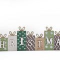 Wooden Christmas Present Decorative Sitting Sign - 40cm