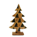 Wooden Gloss Coated Design Christmas Tree - 26cm
