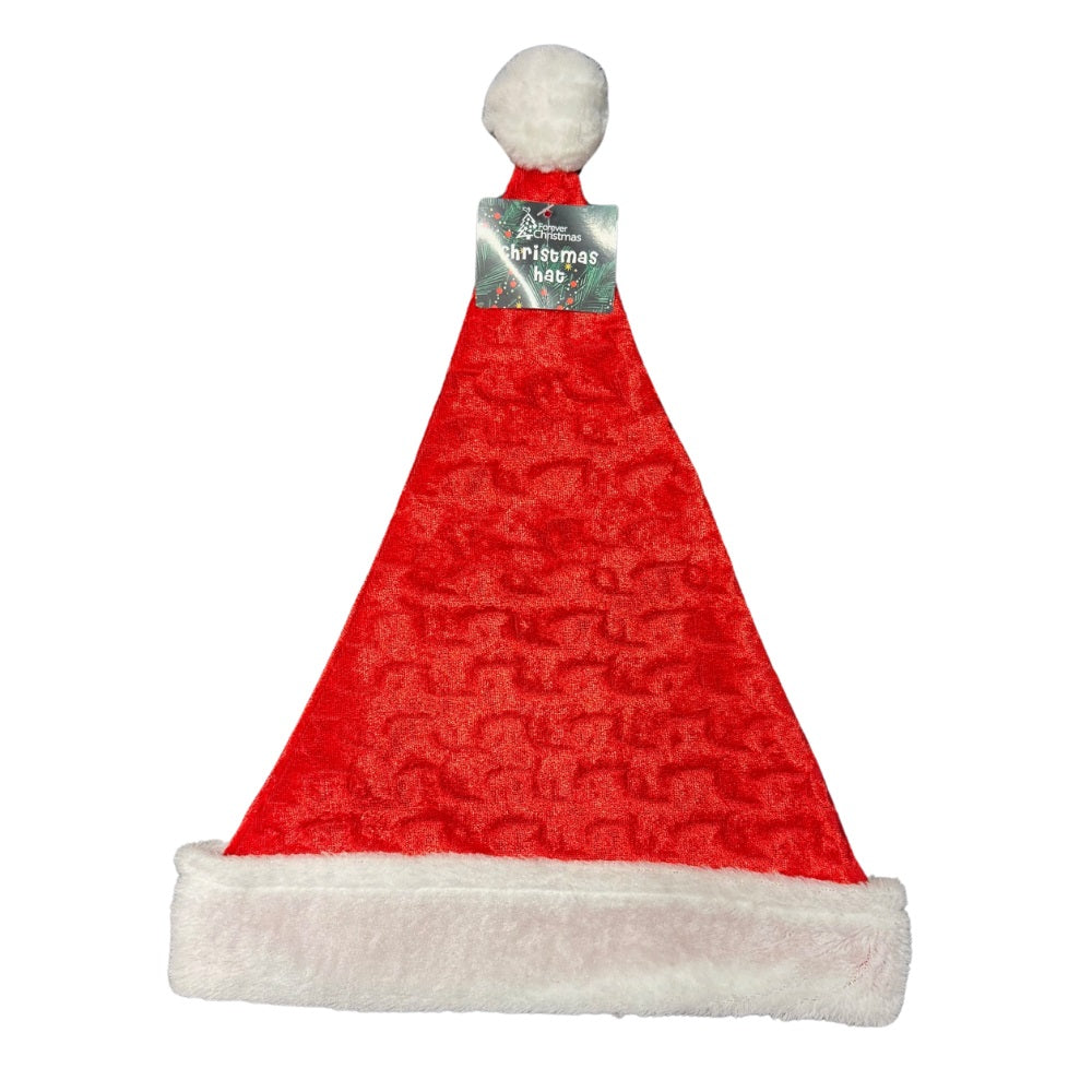 Christmas Deluxe Red Velvet Santa Hat 41cm
