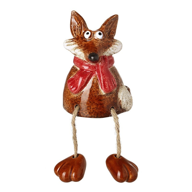 Ceramic Dangly Leg Fox - 8.6cm