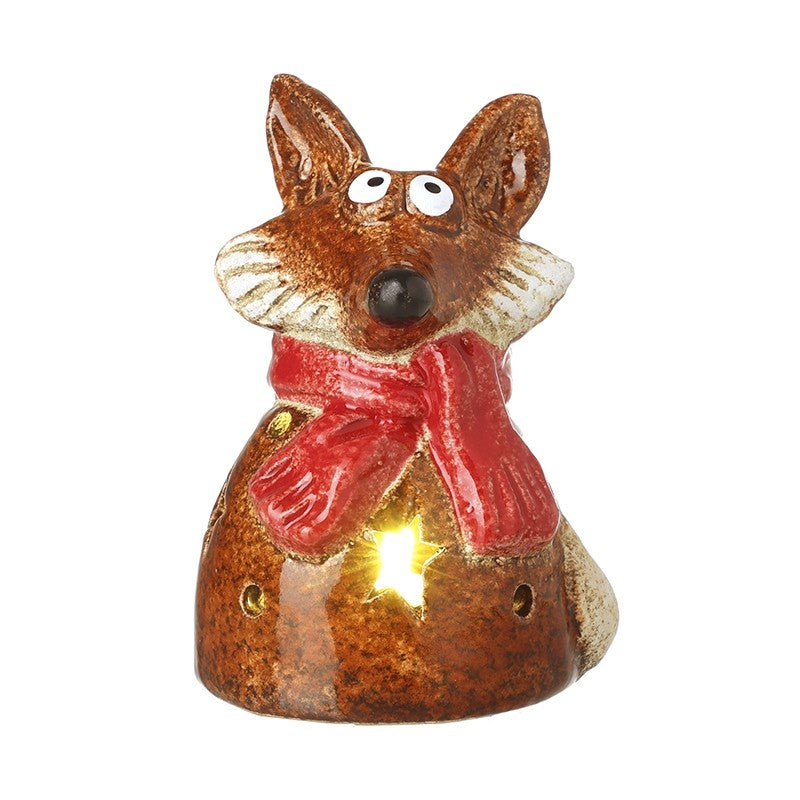 Light Up Cut Out Ceramic Fox - 10.6cm