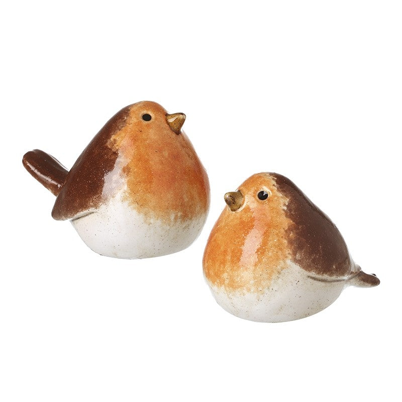 Ceramic Robin Ornament Single - 6.7cm