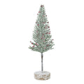Green Brush Tree with Red Berries - 27cm
