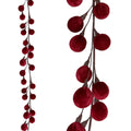 Luxe Red Velvet Pom Pom Ball Garland - 170cm
