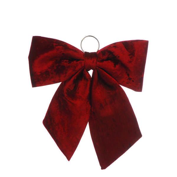 X-Large Burgundy Velvet Bow Christmas Tree Decoration - 44cm