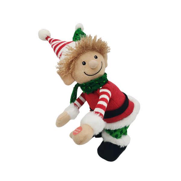 Animated Singing & Rocking Red & Green Elf - 35cm