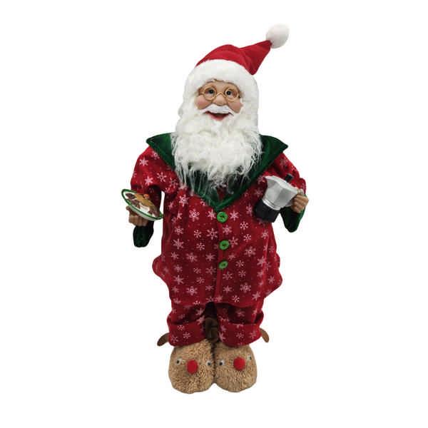 Standing Santa Claus in Red Pyjamas - 45cm