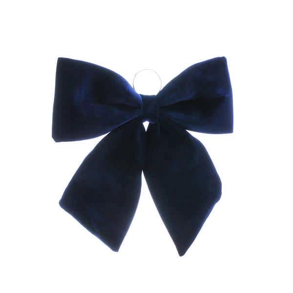 X-Large Navy Blue Velvet Christmas Bow - 44cm
