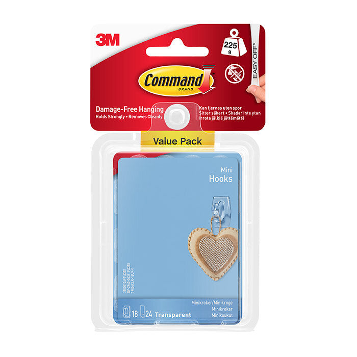 Command 18 Mini Hooks - Value Pack of 18