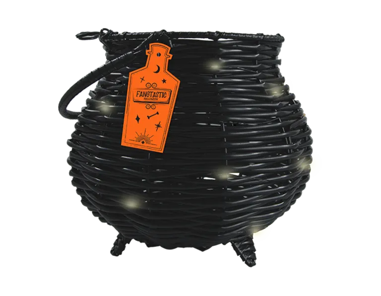 Halloween Light Up Black Cauldron