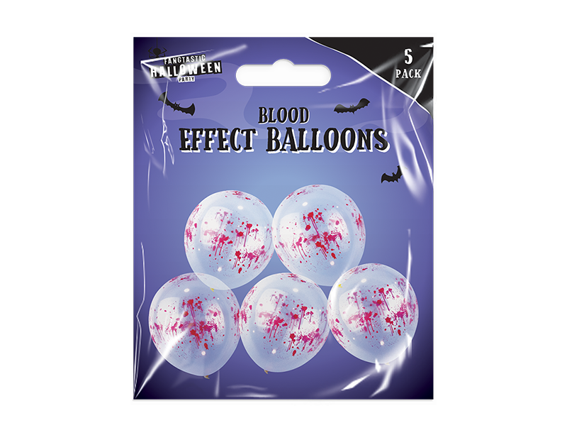 Halloween 12" Blood Effect Balloons Pack of 5