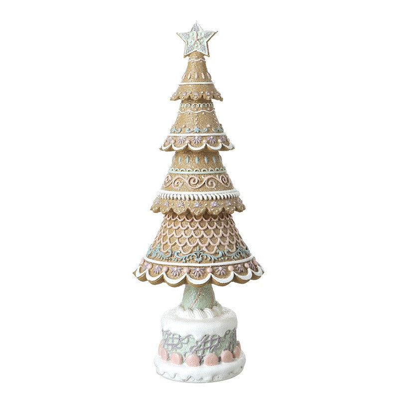 Large Resin Gingerbread Christmas Tree - 42cm