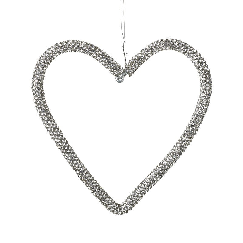 Metal Hanging Heart Christmas Decoration