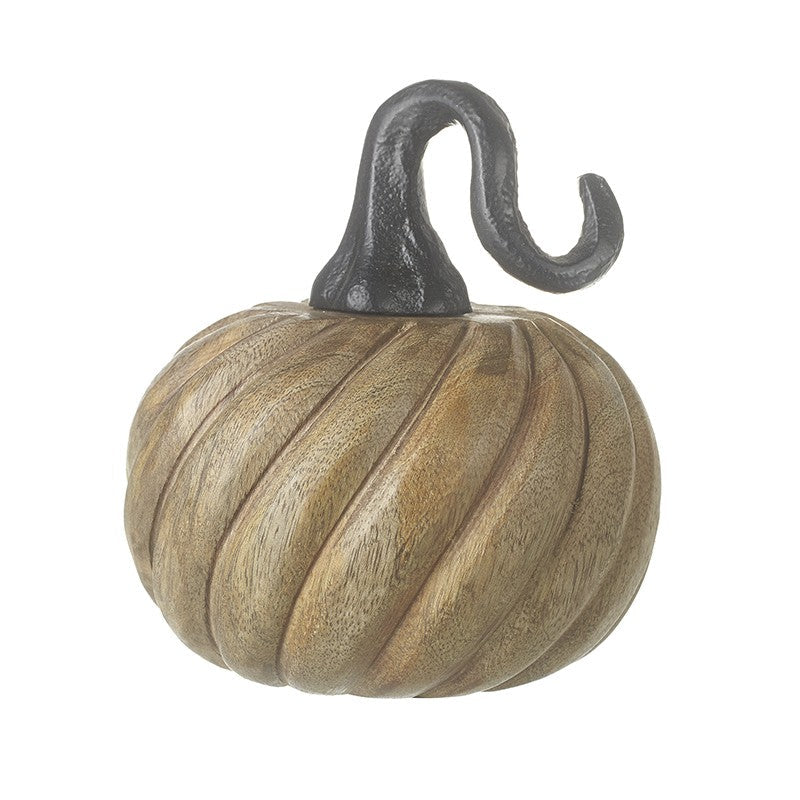 Twisted Wooden Look Pumpkin