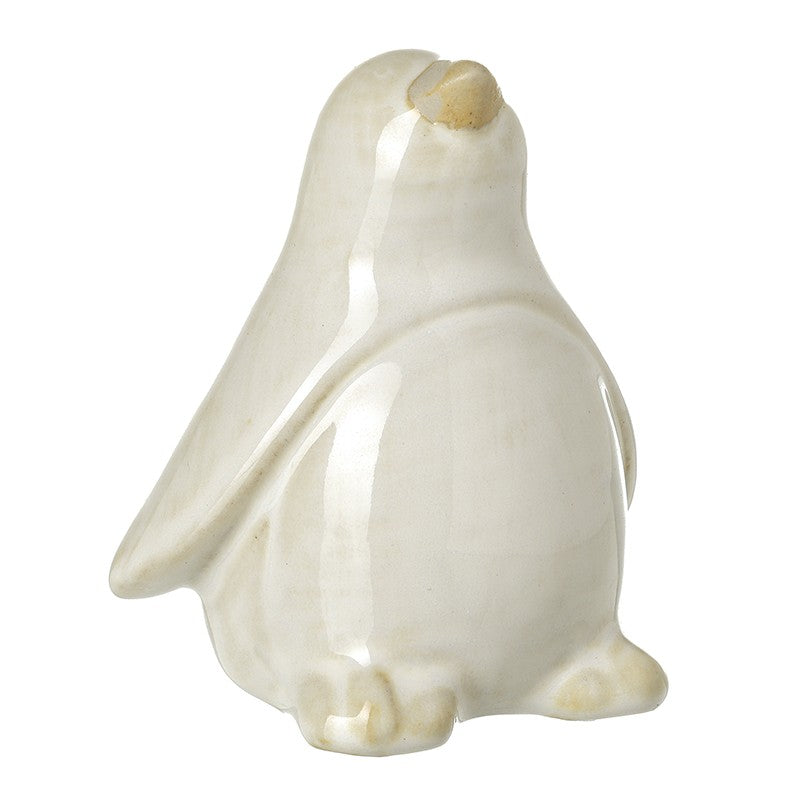 Ceramic White Penguin Christmas Ornament