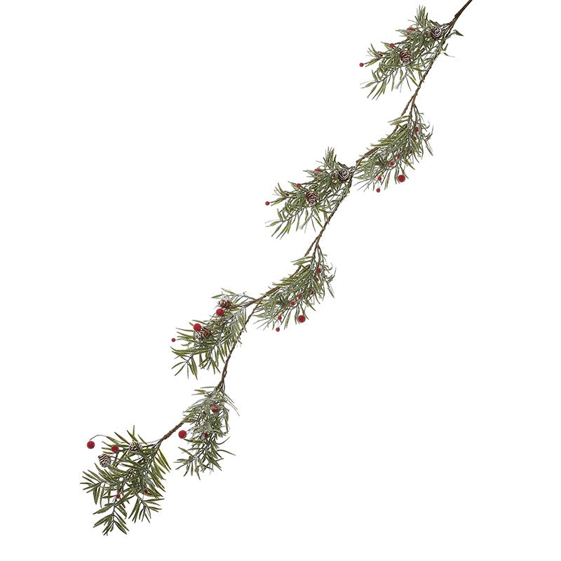 Green Rosemary & Berries Garland - 130cm