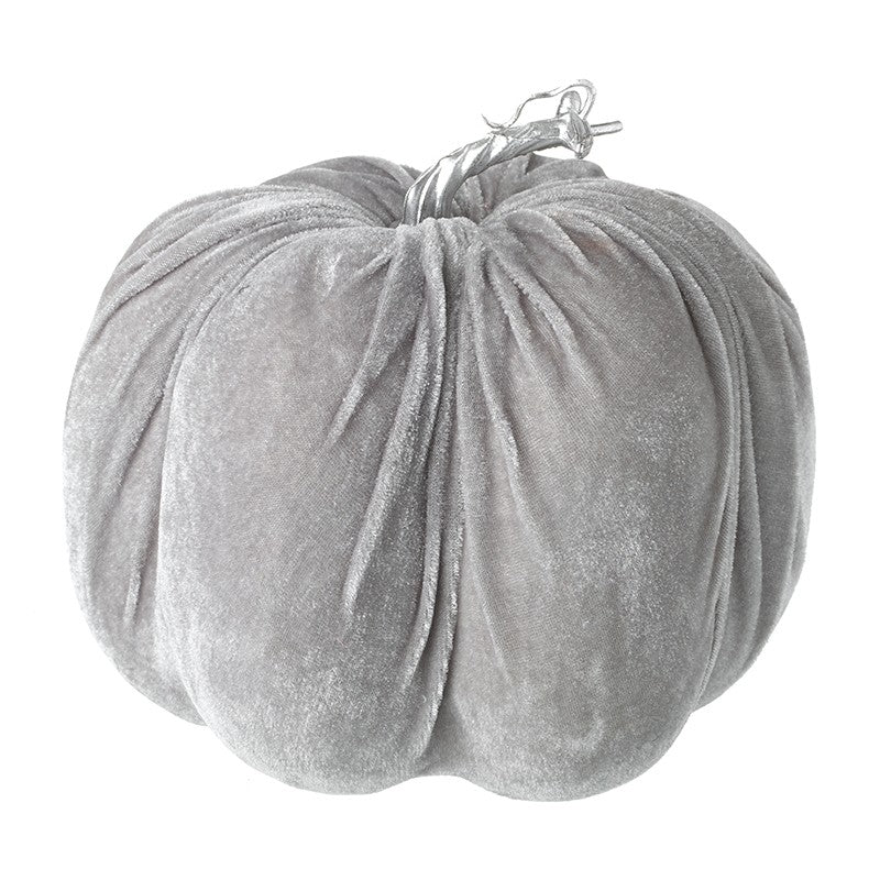 Silver Velvet Pumpkin