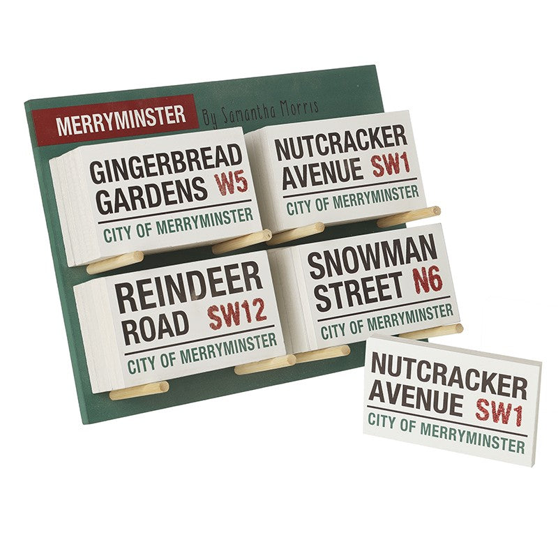 Merryminster Glitter Road Sign - Single