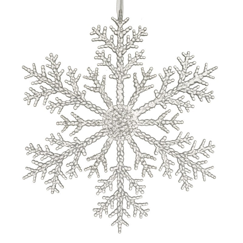 Shimmering Snowflake Hanger Christmas Bauble - 25cm