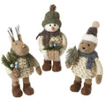 Snowman, Bear or Reindeer Woodland Christmas Figure
