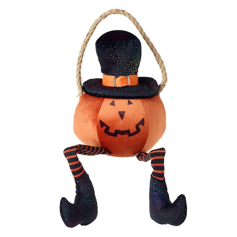 Fabric Pumpkin with Rope Hanger - 50cm