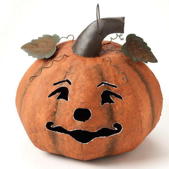 Large Metal Pumpkin Lantern
